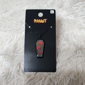 Spirit Black and Red Coffin Necklace